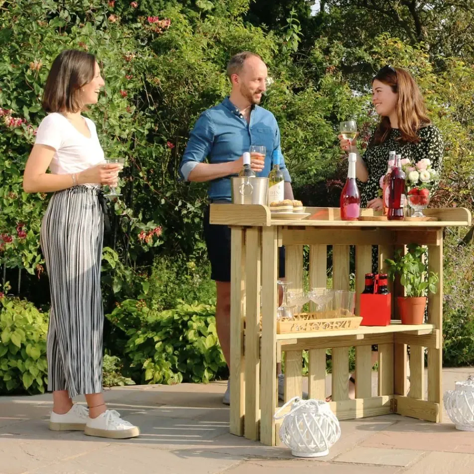 FOLDING GARDEN BAR / POTTING TABLE