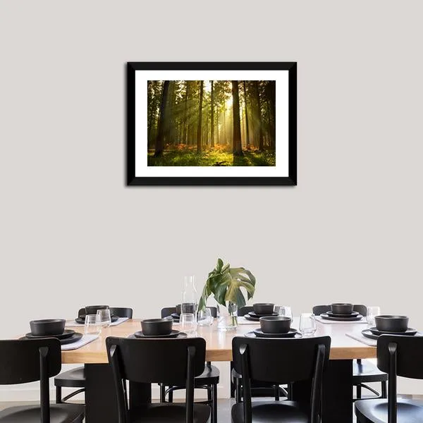 Forest At Dusk Canvas Wall Art