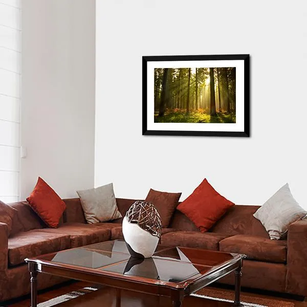 Forest At Dusk Canvas Wall Art