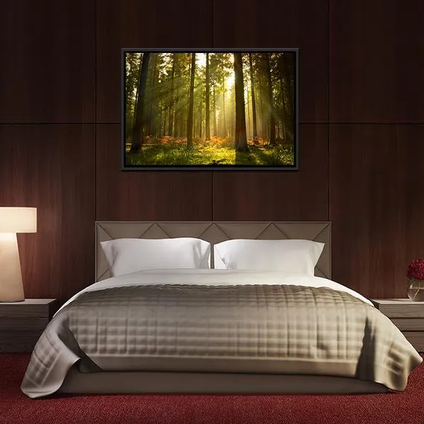 Forest At Dusk Canvas Wall Art