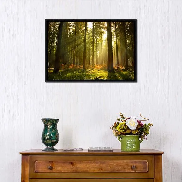 Forest At Dusk Canvas Wall Art