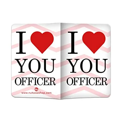 Funny Passport Cover Holder  Travel Wallet CaseDesigner Passport Cover - I Love Officer