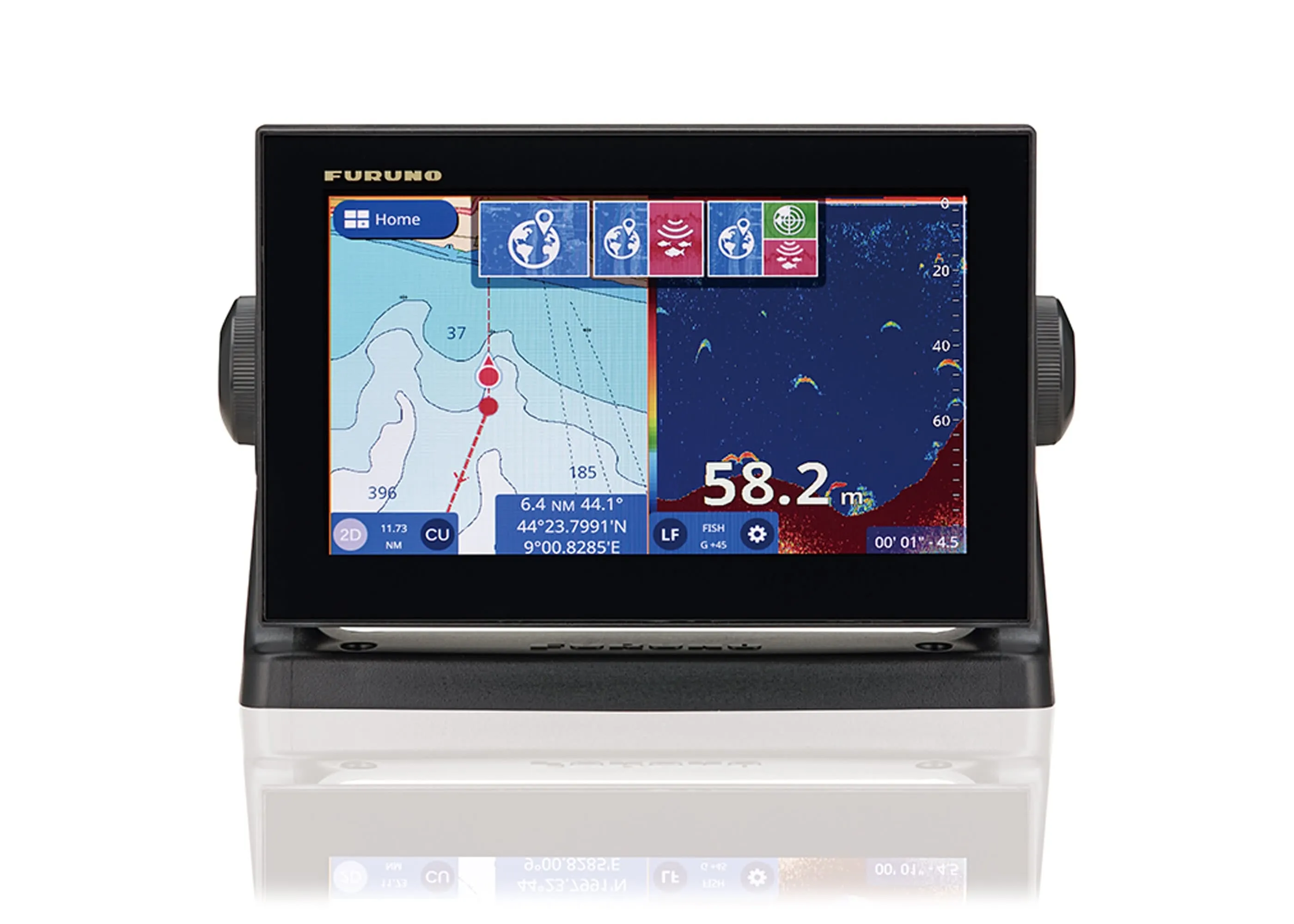 Furuno GP1971F 9" GPS/Chartplotter/Fishfinder 50/200, 600W, 1kW, Single Channel  CHIRP [GP1971F]