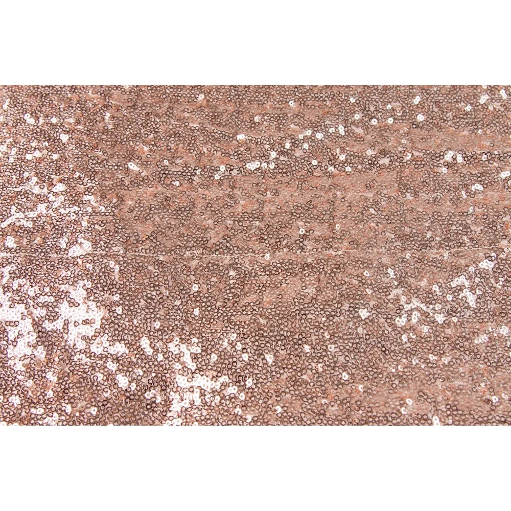 Glitz Sequin 10ft H x 52" W Drape/Backdrop panel - Blush/Rose Gold