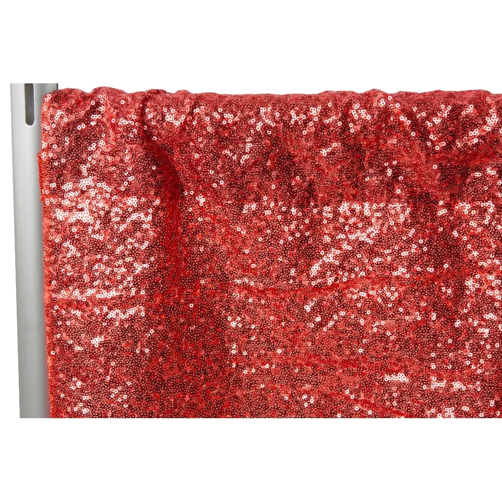 Glitz Sequin 10ft H x 52" W Drape/Backdrop panel - Red