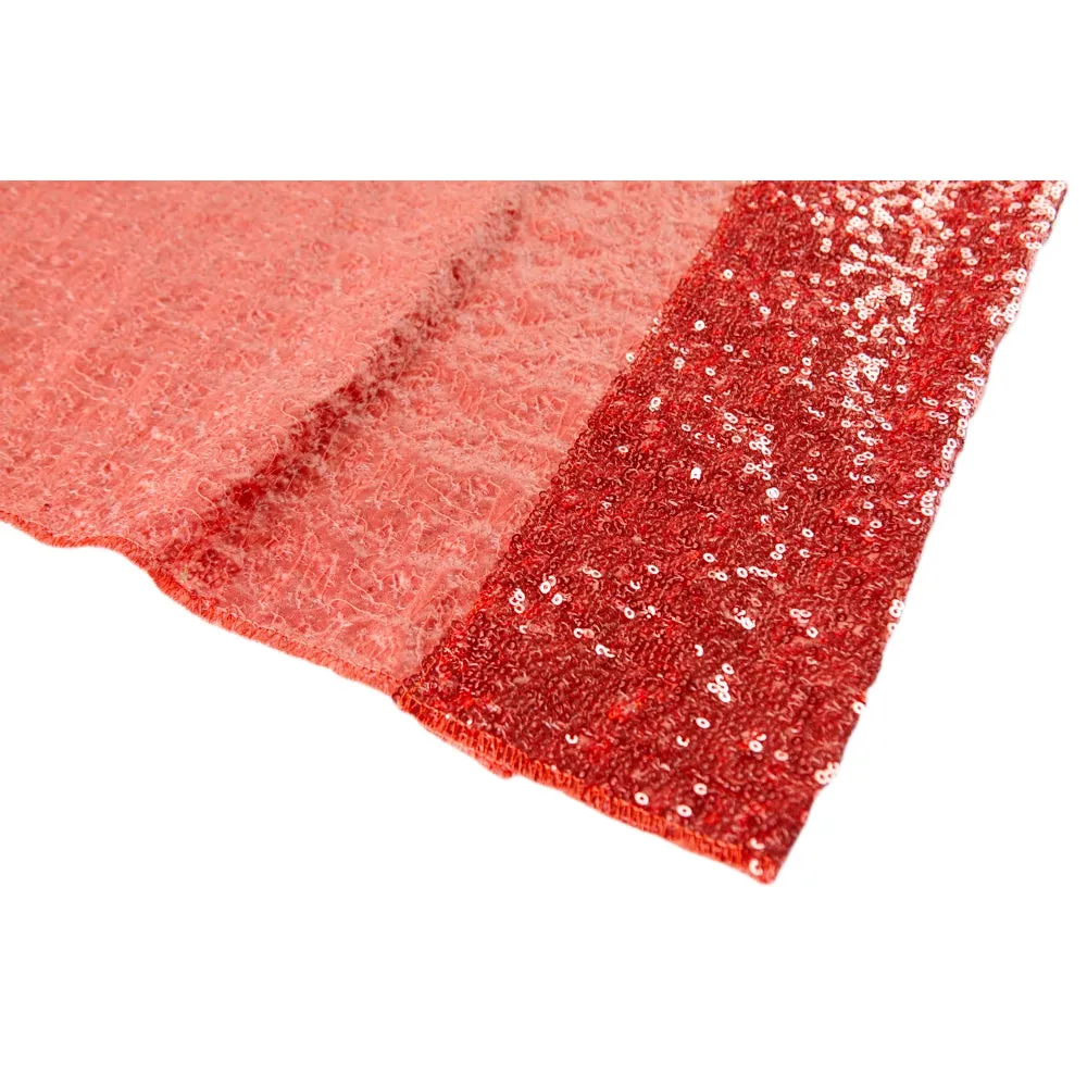 Glitz Sequin 10ft H x 52" W Drape/Backdrop panel - Red