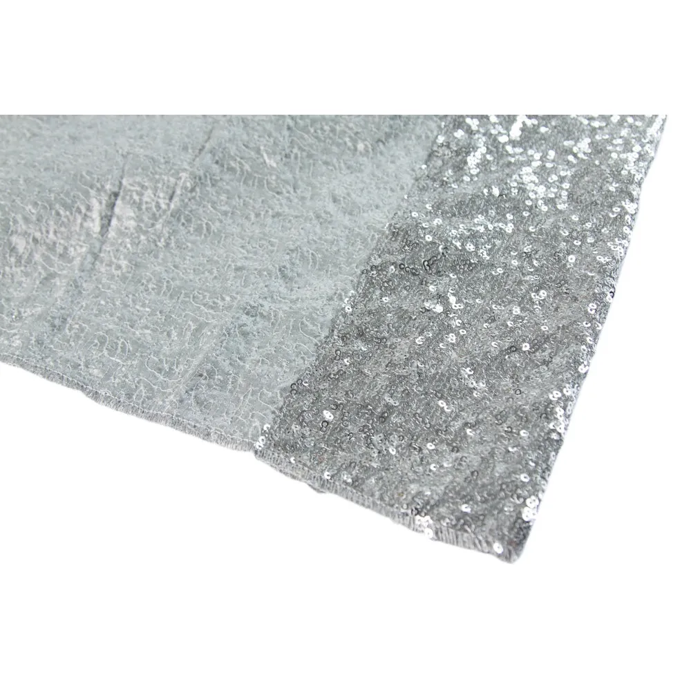 Glitz Sequin 10ft H x 52" W Drape/Backdrop panel - Silver