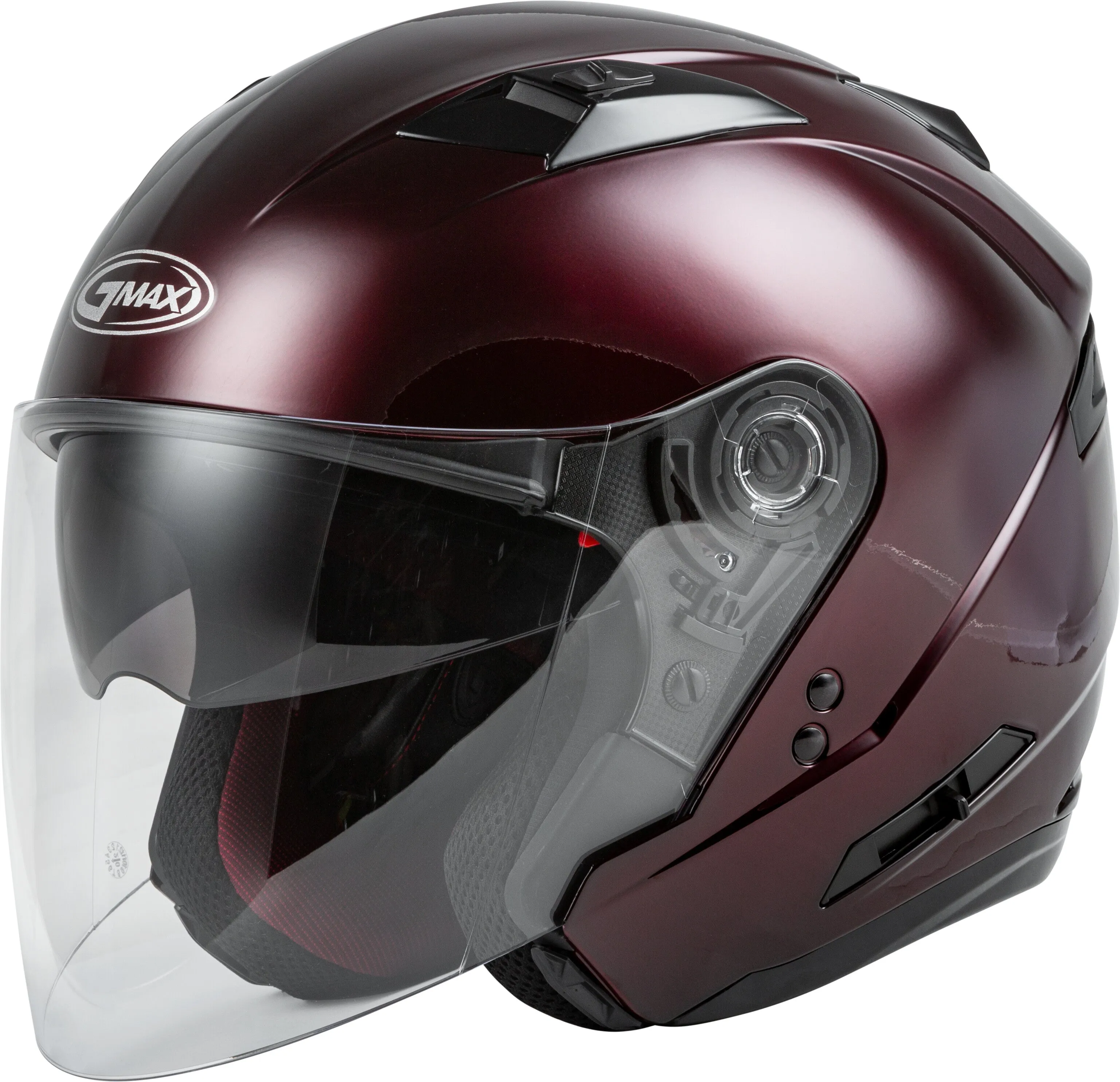 GMax 72-4859 OF-77 Open-Face Helmet Wine Red