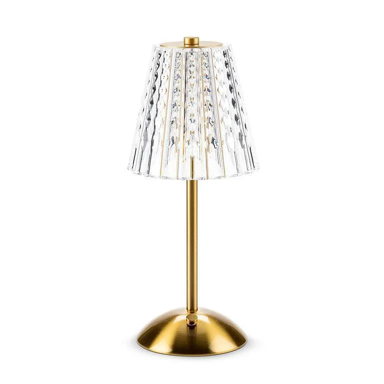 Gold Crystal Shade LED Table Light