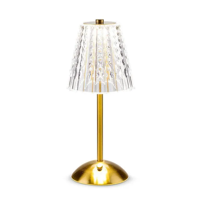 Gold Crystal Shade LED Table Light