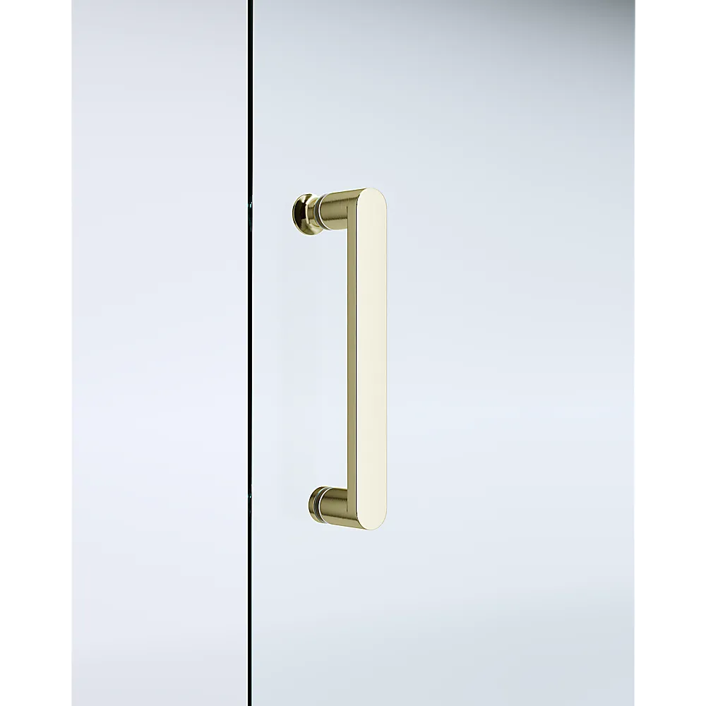 Gold Double Sliding 6mm Glass Shower Screen 1100x1200mm