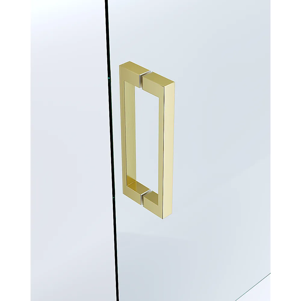 Gold Double-Sliding Shower Door, 1200x1000mm, 6mm Glass