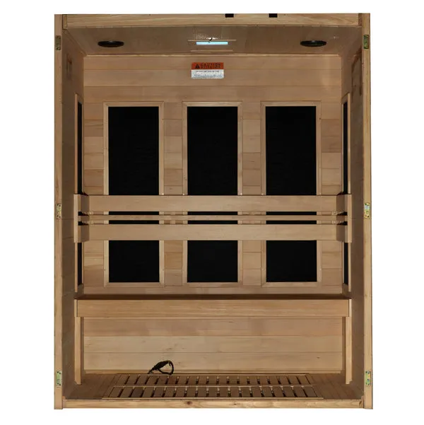 Golden Designs ***New 2024 Model*** S-Line MX-S306-01 Maxxus Low EMF FAR Infrared Sauna Canadian Hemlock