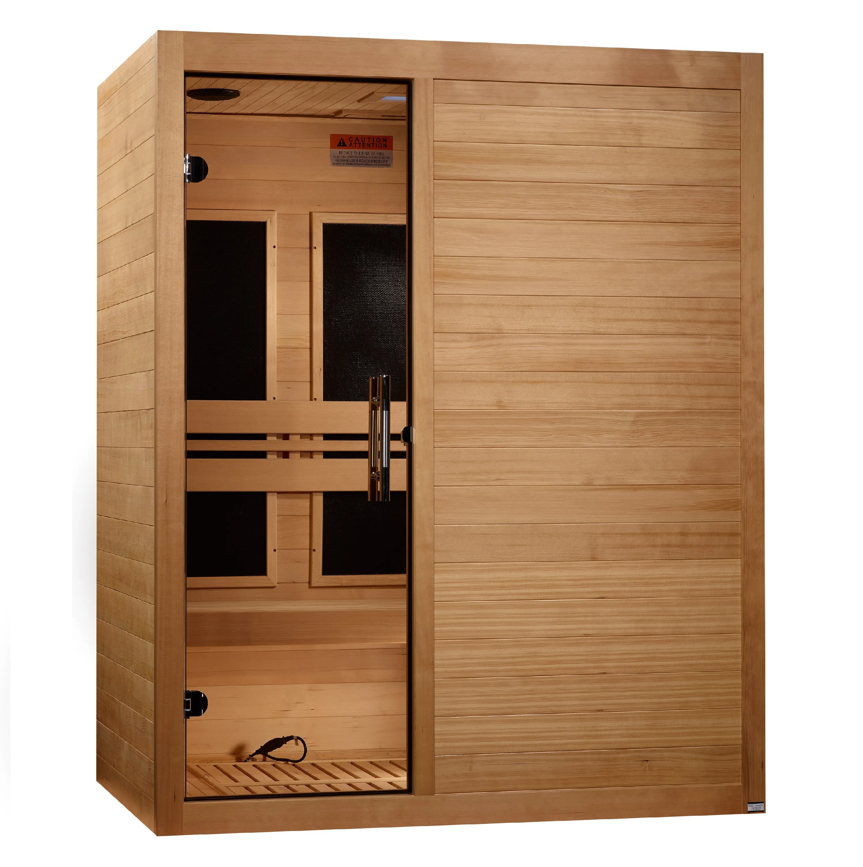 Golden Designs ***New 2024 Model*** S-Line MX-S306-01 Maxxus Low EMF FAR Infrared Sauna Canadian Hemlock