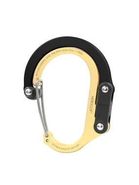 Heroclip Carabiner Small Gold Black