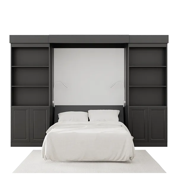 Premium Black Majestic Library Bed, In Stock