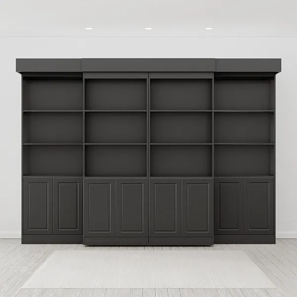 Premium Black Majestic Library Bed, In Stock