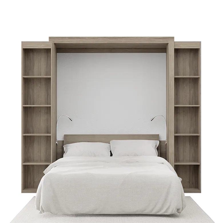 IN STOCK Monaco Double/Full Size Boaz BiFold Bookcase Murphy Bed