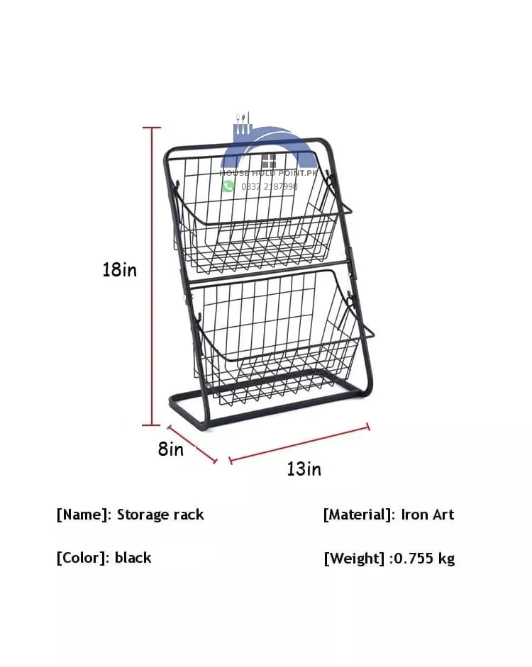 Iron Storage Basket 2 Layer