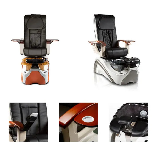 J&A Empress LX Spa Pedicure Chair with LED Base Lighting & Shiatsu Massage