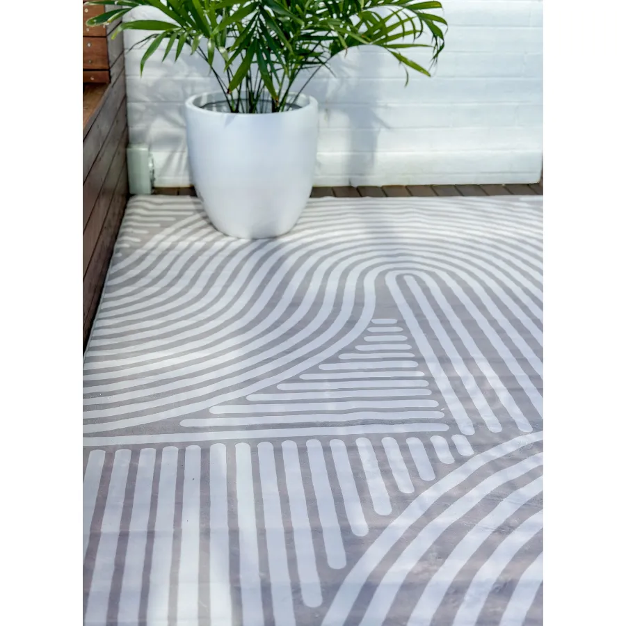 Kavi Beige Machine Washable Rug