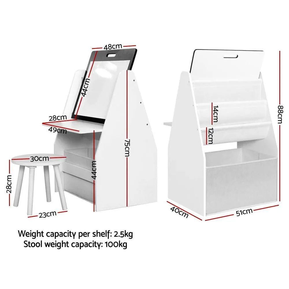 Keezi Kids Bookshelfs Child Bookcases Kids Easel Whiteboard Magazine Rack Desk