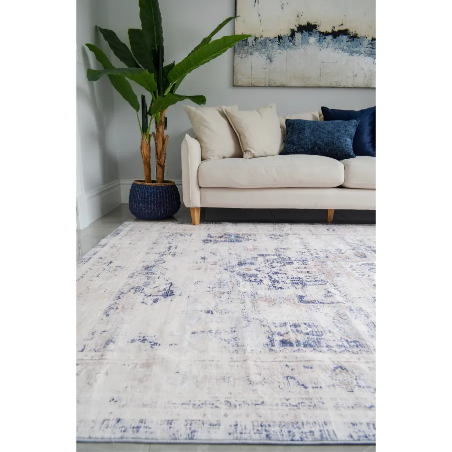 Kiara Distressed Machine Washable Area Rug