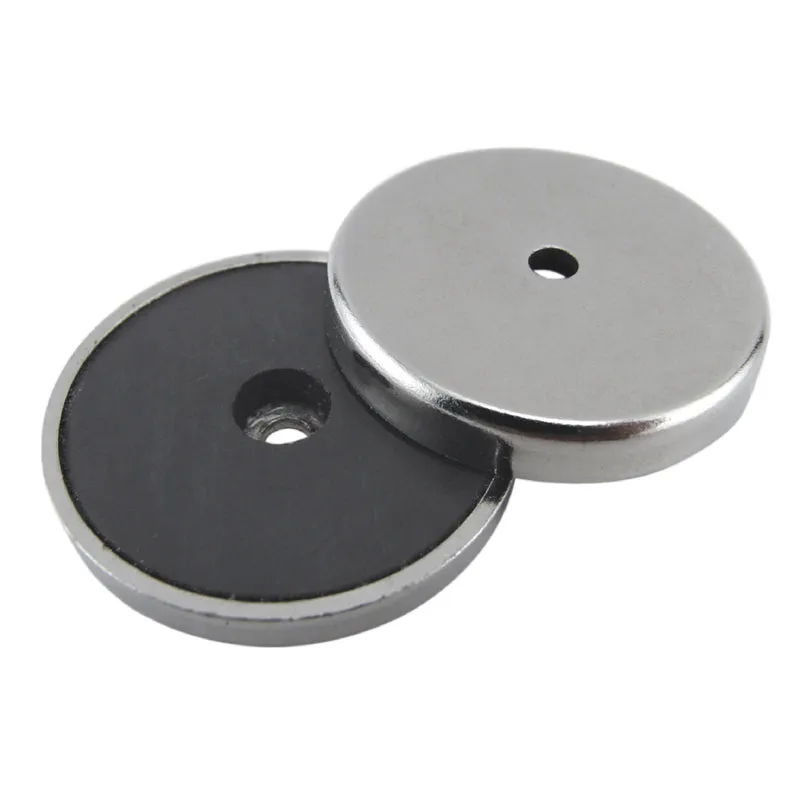 Magnet Source .18 in. L X 1.21 in. W Silver Round Base Magnet 10 lb. pull 2 pc