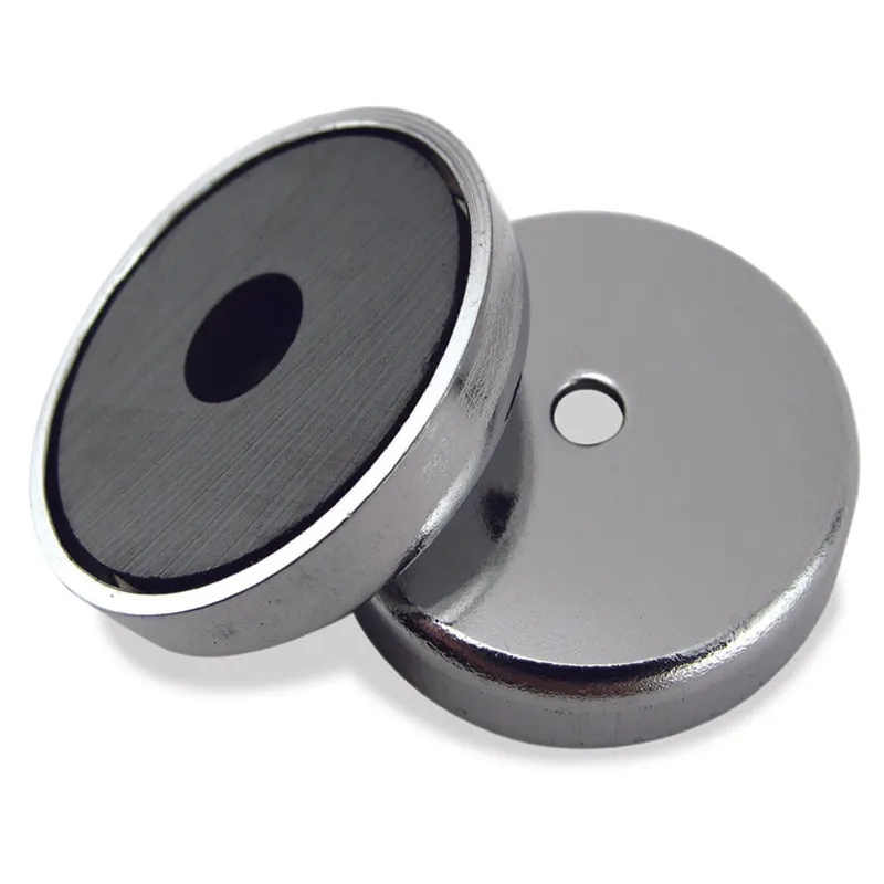 Magnet Source .283 in. L X 1.42 in. W Silver Round Base Magnet 16 lb. pull 1 pc