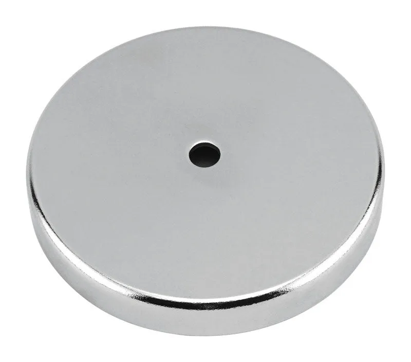 Magnet Source .303 in. L X 2.04 in. W Silver Round Base Magnet 25 lb. pull 1 pc