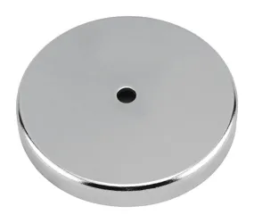 Magnet Source .44 in. L X 3.2 in. W Silver Round Base Magnet 95 lb. pull 1 pc