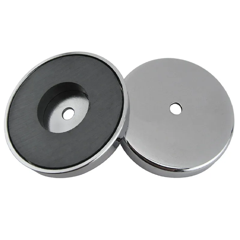 Magnet Source .44 in. L X 3.2 in. W Silver Round Base Magnet 95 lb. pull 1 pc