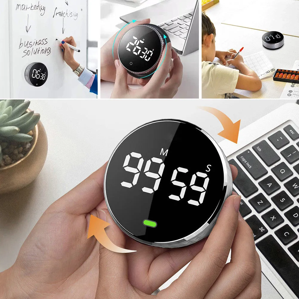 Magnetic Kitchen Timer Digital Timer Manual Countdown Alarm Clock Mechanical Cooking Timer Cooking Shower Study Stopwatch