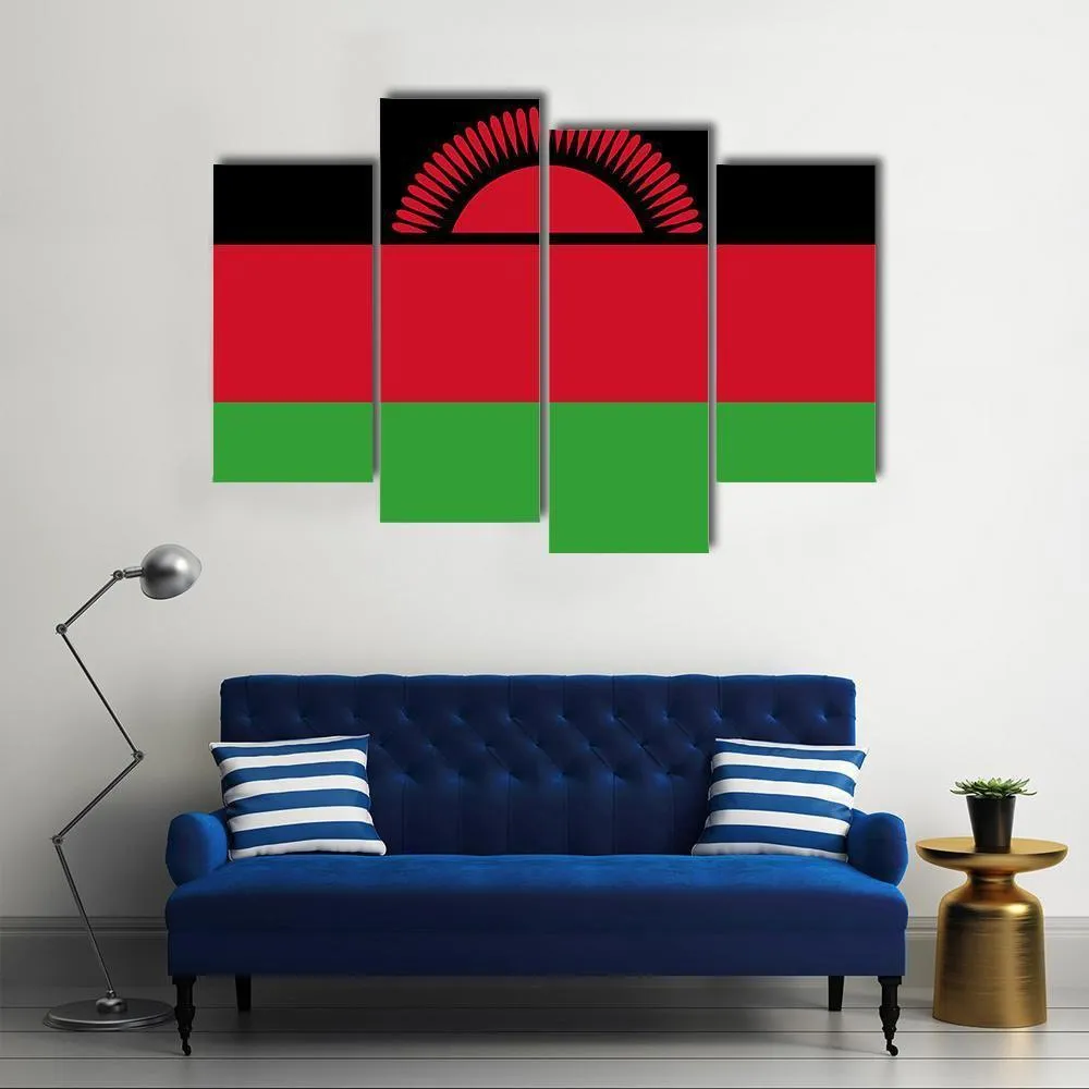 Malawi Flag Canvas Wall Art