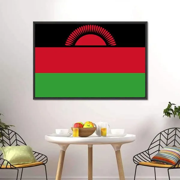 Malawi Flag Canvas Wall Art