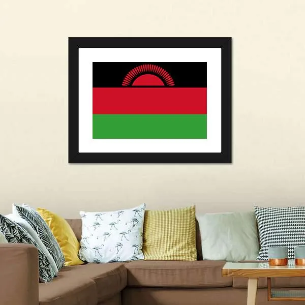 Malawi Flag Canvas Wall Art