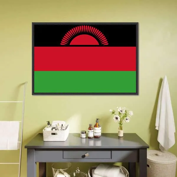 Malawi Flag Canvas Wall Art