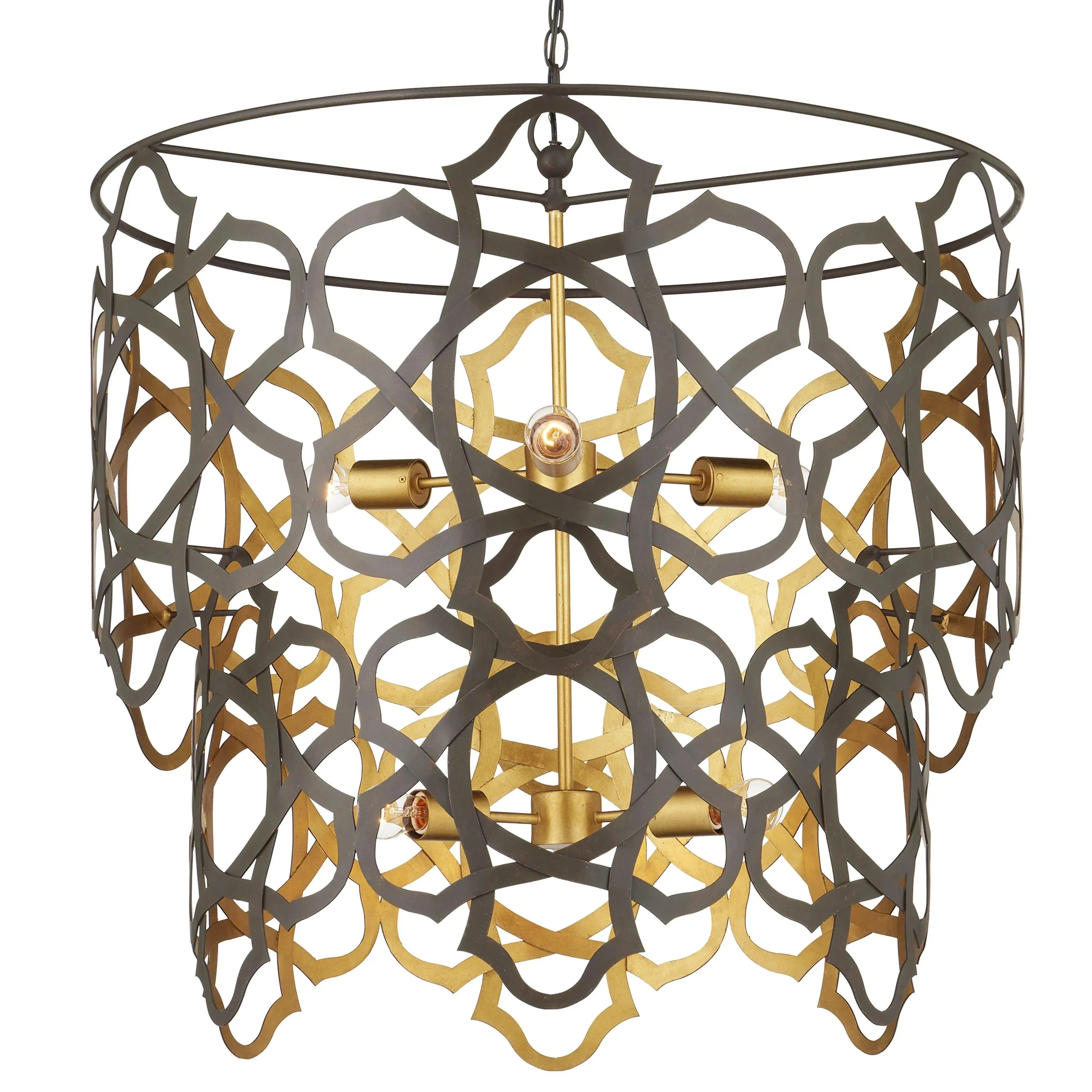 Mauresque Medium Bronze & Gold Chandelier