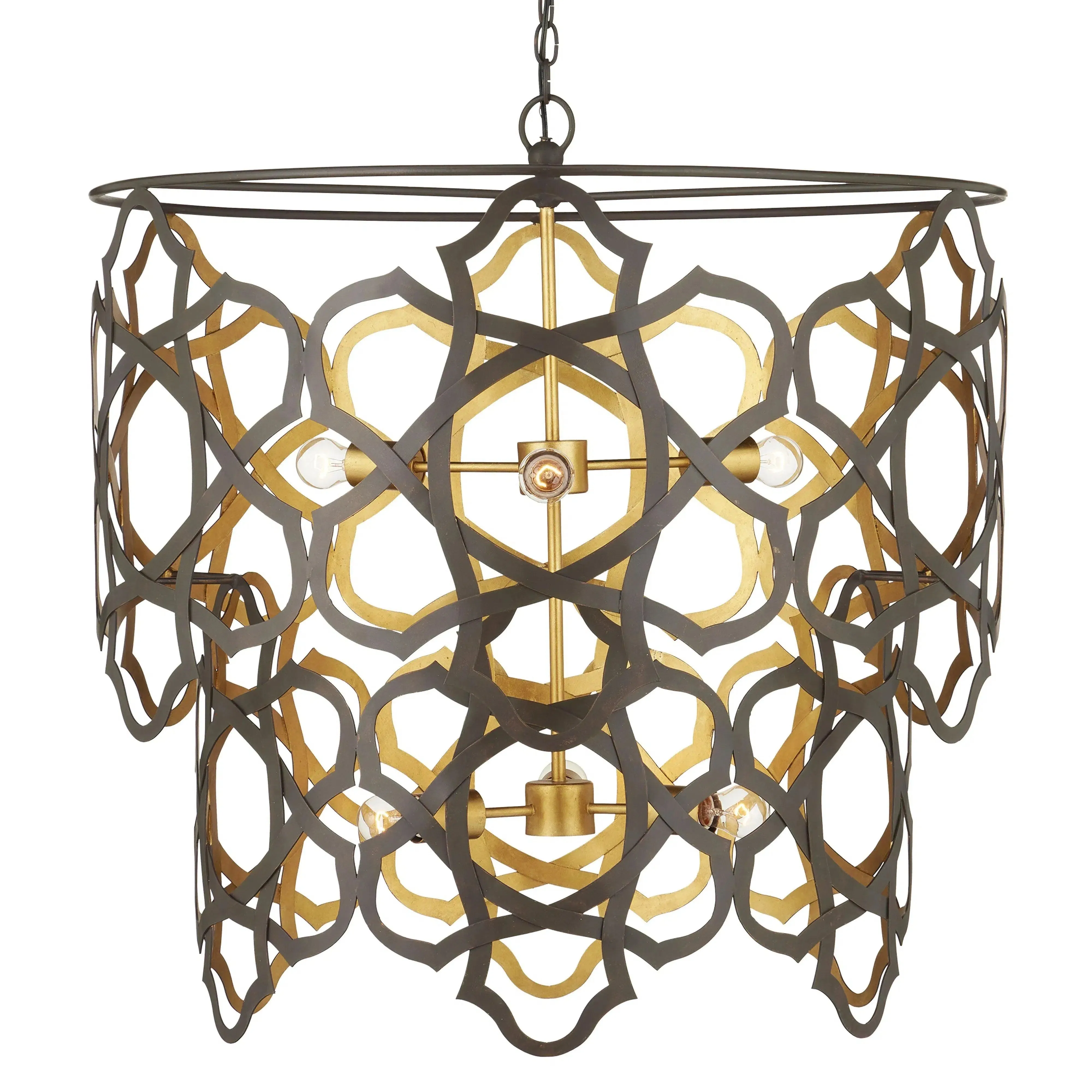 Mauresque Medium Bronze & Gold Chandelier