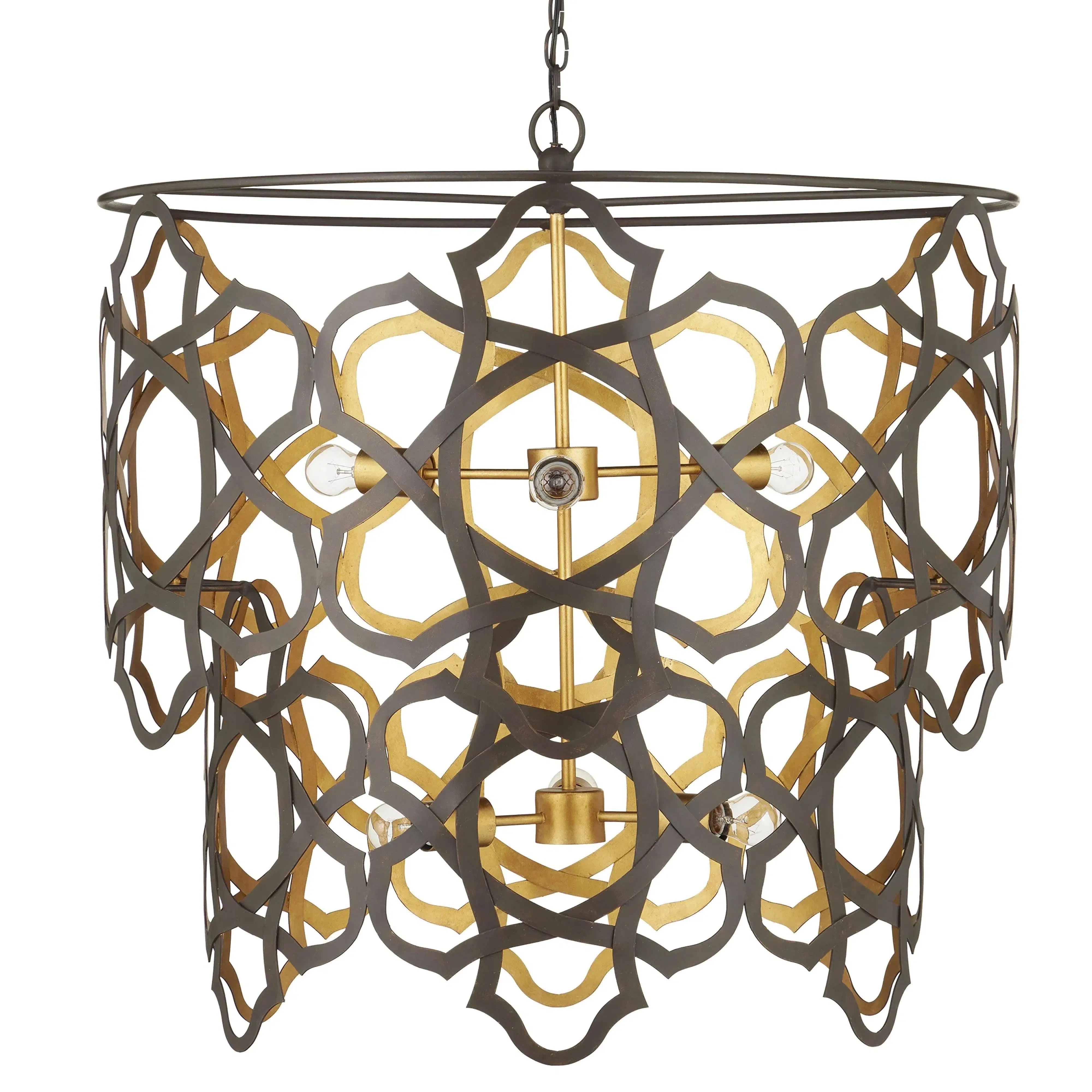 Mauresque Medium Bronze & Gold Chandelier