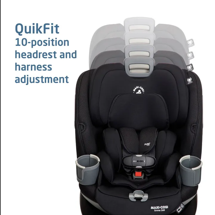 Maxi Cosi Emme 360 All-in-One Convertible Car Seat - Midnight Black