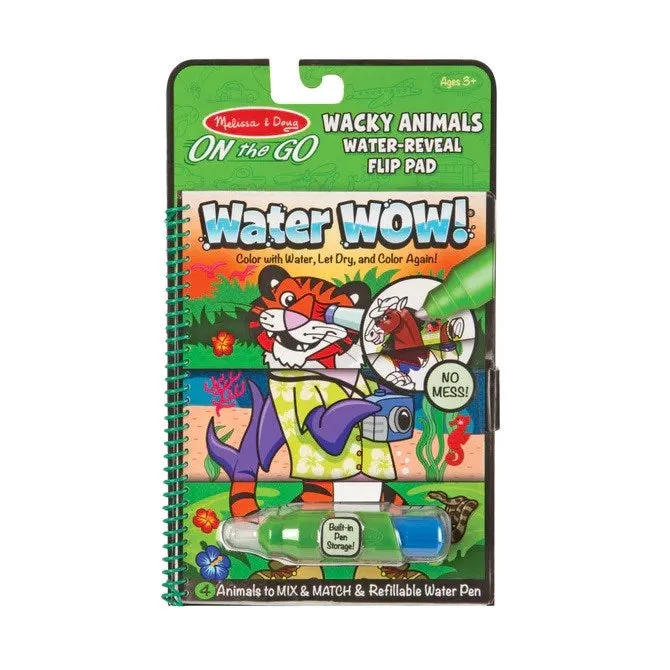 Melissa and Doug Water Wow! Wacky Animals Water Reveal Flip Pad