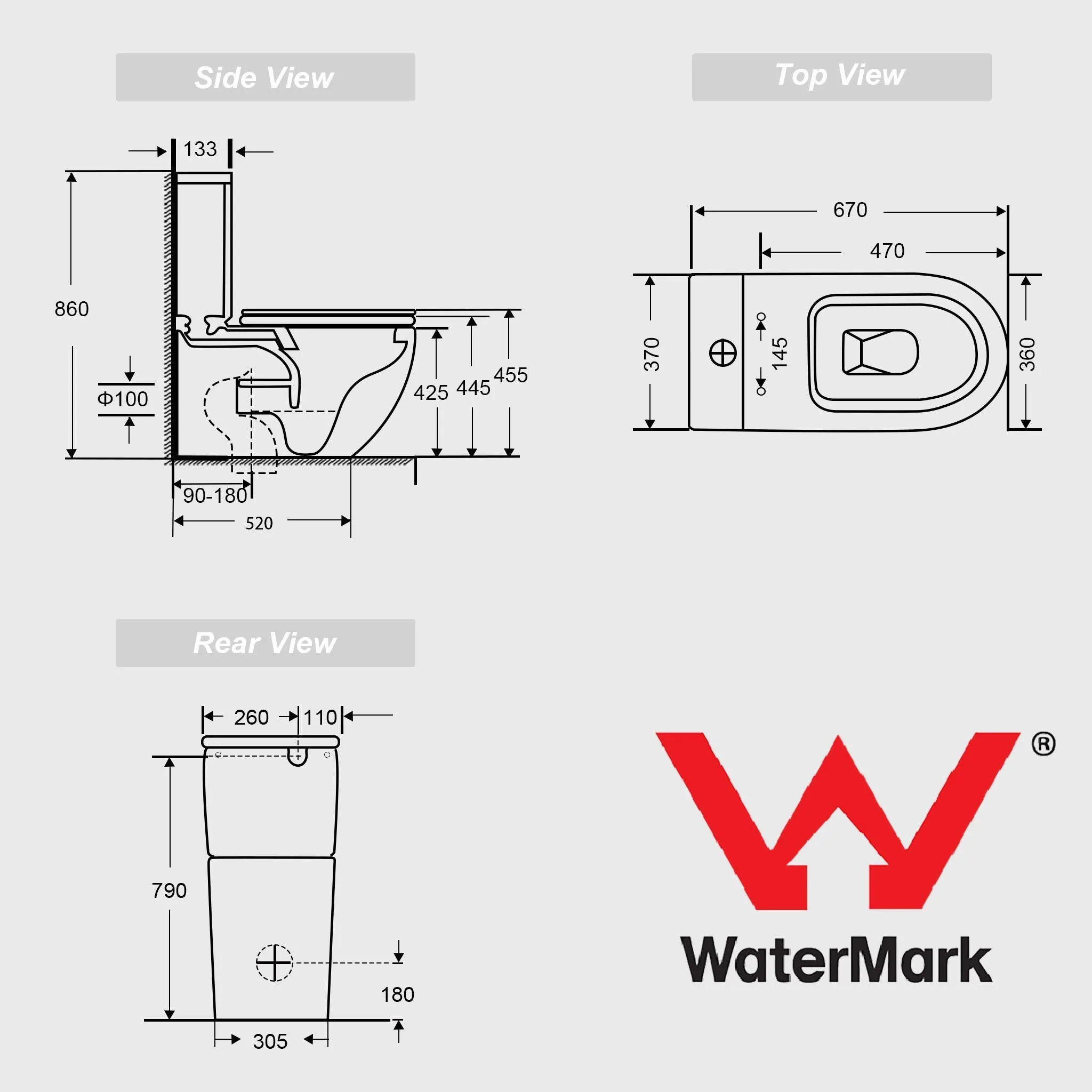 Mica Tornado Flush Wall Faced Toilet Suite