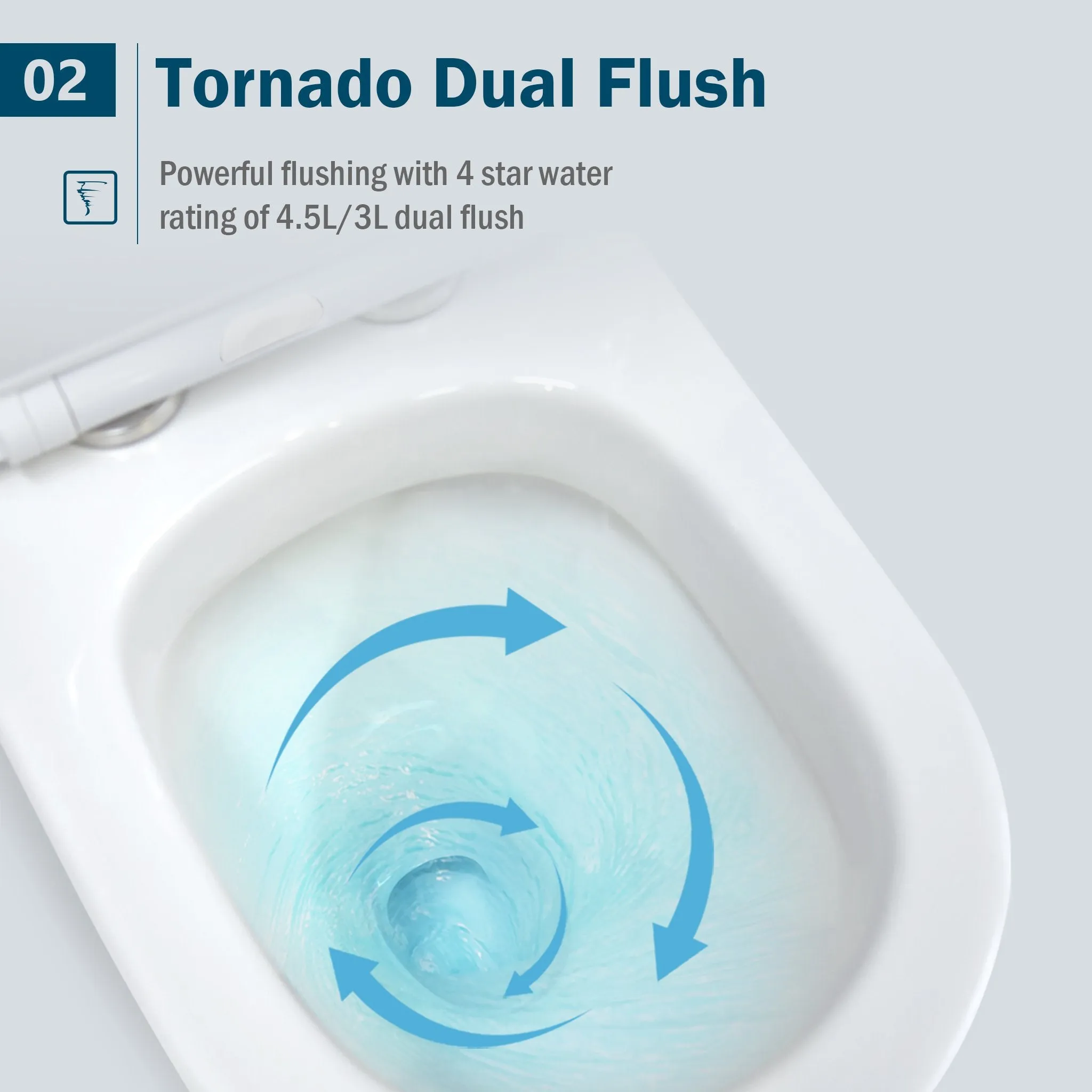 Mica Tornado Flush Wall Faced Toilet Suite