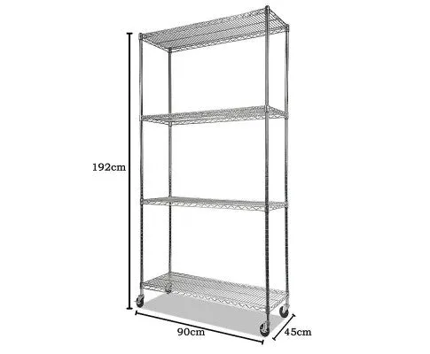 Modular Wire Storage Shelf 900 x 450 x 1800mm Steel Shelving