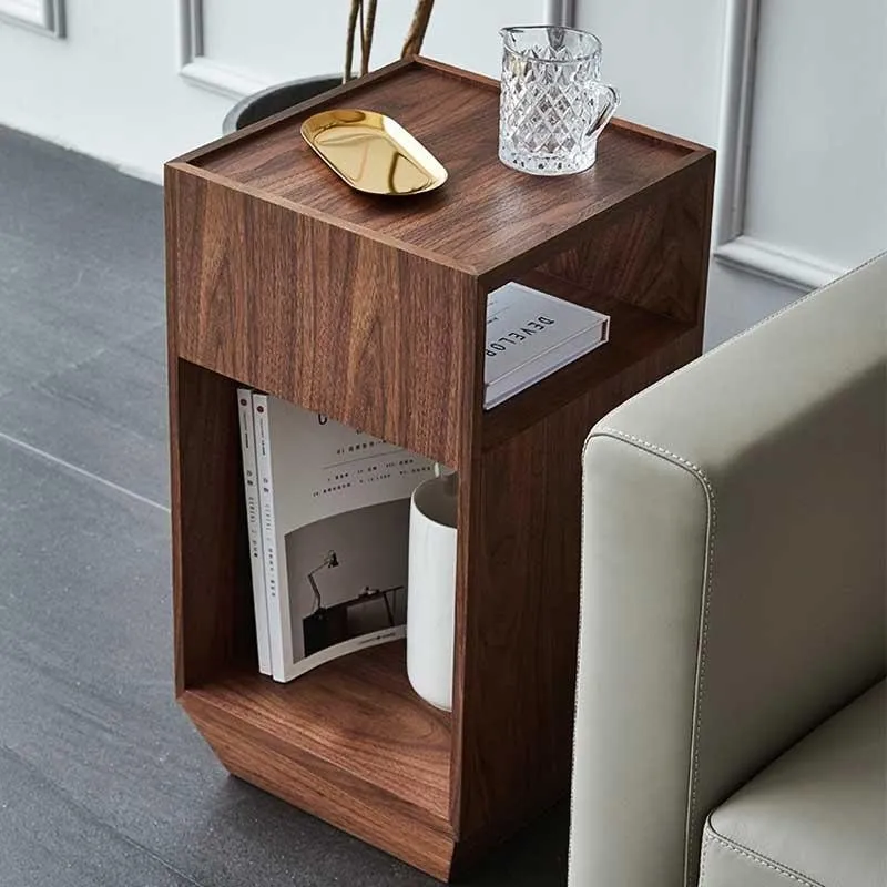 Morein Square Rotating Storage End Table