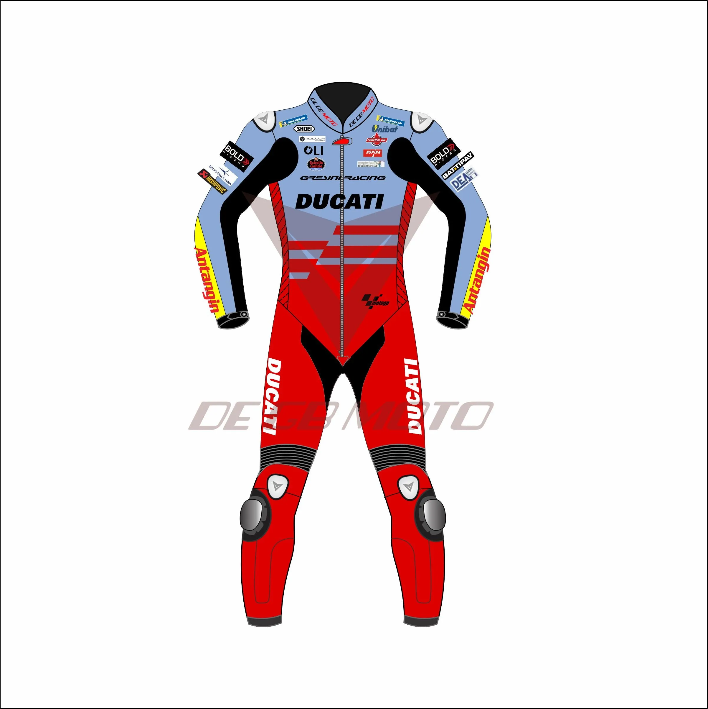 MOTO GP DUCATI 2023 MOTORBIKE RACING LEATHER SUIT CE APPROVED