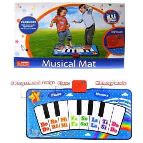 Musical Piano Mat, Toddler Piano Keyboard Floor Playmat, Children's Tunes Playmat Walking Music Toy (31"x13"x5")