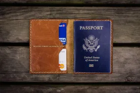 No.06 Leather Passport Holder-Rustic Brown