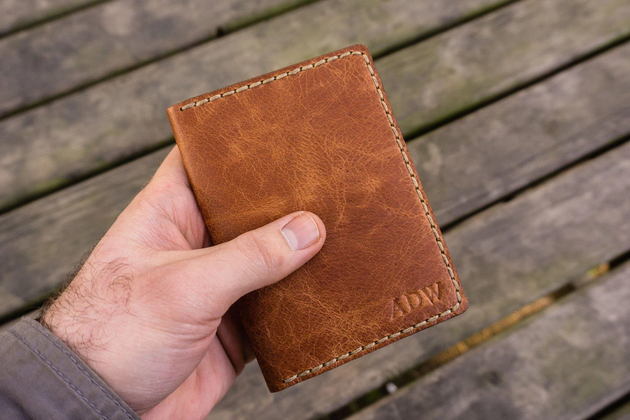 No.06 Leather Passport Holder-Rustic Brown